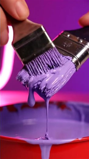 #asmr paint colors -Paintbrush with lavender paint #relax