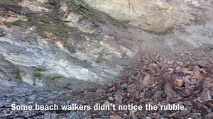6.8K views · 28 reactions | Hundreds of tonnes of slate and earth crashed onto the beach at Lushington Cove in #Cornwall this weekend. Further safety warnings have been issued over these notoriously unstable cliffs near Porthtowan. | BBC Cornwall | Facebook