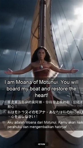 "I am Moana of Motunui. You will board my boat and restore the heart!" - Moana (2016)
