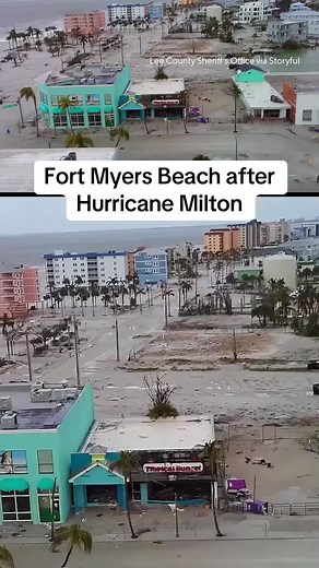 Aerial footage from Oct. 11 shows Hurricane Milton’s damage in Lee County, Florida, where sand-covered roads and debris-ridden homes can be seen in Fort Myers Beach, Matlacha and Boca Grande. #florida #hurricanemilton #fortmyersbeach #matlacha #bocagrande #hurricane #milton