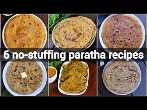 6 no stuffing paratha recipes | रोटी पराठा रेसिपी | easy paratha recipe without stuffing