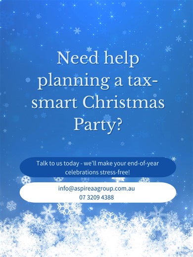 💡 Did you know your staff Christmas party could cost you more than just drinks and food? 🎄 Whether it’s on-site, off-site, or includes gifts, the rules around FBT, tax deductions, and GST credits can make a big difference to your bottom line. Swipe through to uncover the top things every Aussie business needs to know before the end-of-year celebrations! 🥂 Disclaimer: The information shared here is general in nature and should not be considered financial, tax, or legal advice. Always seek pers