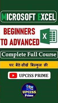 Microsoft Excel Tutorial for Beginners - Full Course | MS Excel Full Course in Hindi #excel #shorts