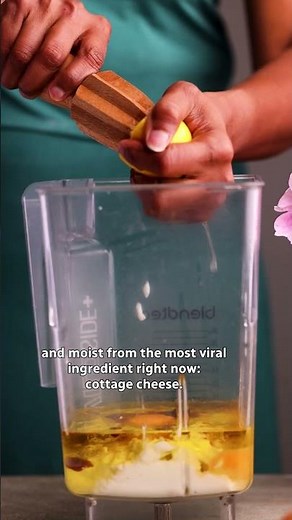 This lemon-blueberry cottage cheese loaf cake is so dense and moist