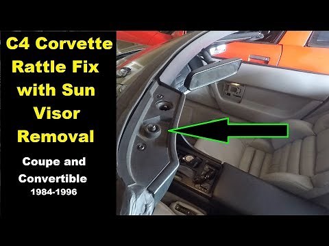 Corvette Roof Rattle and Sun Visor Removal. Coupe AND Convertible