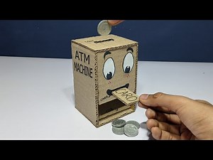 How to make mini ATM Machine with cardboard-Diy Atm