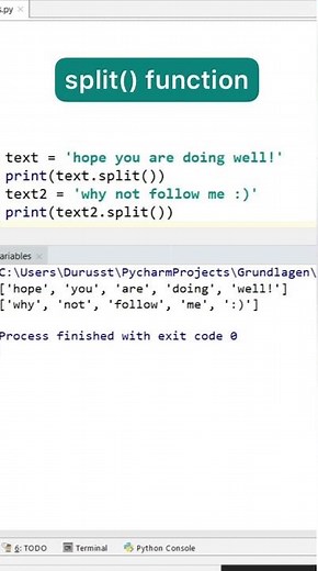 Python split() function #Shorts