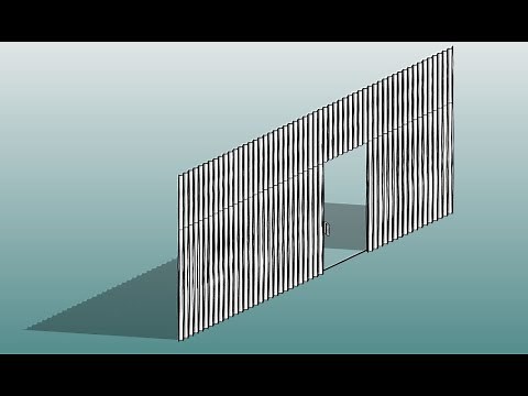 Revit Exercise (Day 219) - Corrugated panel in curtain wall