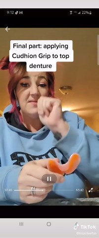 Applying Cushion Grip to Top Denture: Step-by-Step Guide