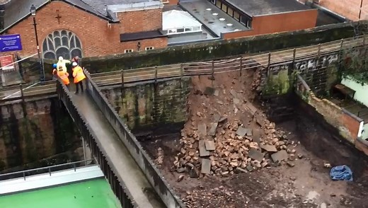 75K views · 586 reactions | This footage reveals the scale of the collapse of part of Chester's ancient walls | Cheshire Live | Facebook