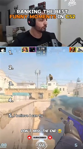 Top 5 best funny moments in CS2 😂 #cs2 #csgo #cs2memes #shorts