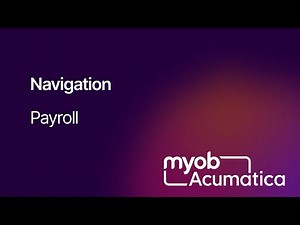 MYOB Acumatica Payroll - Navigation