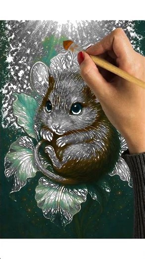 how to draw mouse in flower easy #drawsocute #shortvideo #shorts #foryou #asmrdrawing #drawing