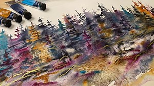 Beginner Palette Knife Techniques: Create Abstract Watercolor Landscapes | Kellie Chasse | Skillshare