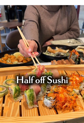 If you say Half off Sushi, you know I’ll be there! IYKYK that Soho has Half off Sushi on certain days. We’ve been going for years. So I was so excited to hear the new @Soho Carolina Forest now has Half off Sushi every Monday & Wednesday (dine-in only) We also love trying some of their new appetizers only on the Carolina Forest menu. We tried: Volcano on fire roll Valentines roll Red dragon roll Carolina forest roll Shrimp Gyoza Bang Bang Shrimp Tuna Sushi Nachos 🍣Tag your sushi date and tell me