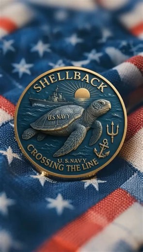 🌊🐢This Shellback Challenge Coin pays tribute to one of the Navy’s most time-honored and legendary traditions — the crossing of the Equator. It’s more than a coin — it’s a badge of honor, camaraderie, and salty pride. "U.S. Navy Shellback Crossing the Line Challenge Coin – Ancient Order of the Deep" 🔱 Symbol of Brotherhood: Celebrates your transition into the Ancient Order of the Deep. | Eettet