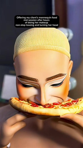 So she can put in a good word for me😭😂 #veejees_creative_canvas #makeuphumor #glammedmannequin #blowthisup #creativemua