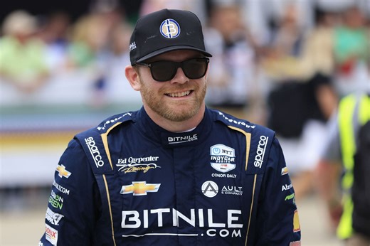 Conor Daly is all smiles with girlfriend Amymarie after successful candle-making date
