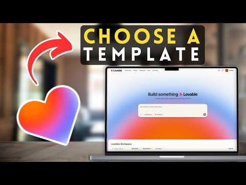 How to Choose a Template in Lovable | Lovable Tutorial (2025)