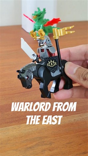 LEGO Minifigure Samurai Riding Black Horse