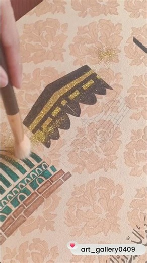 Arabic Calligraphy painting| calligraphy tutorial, #arabiccalligraphy #art #shorts #artshorts #viral