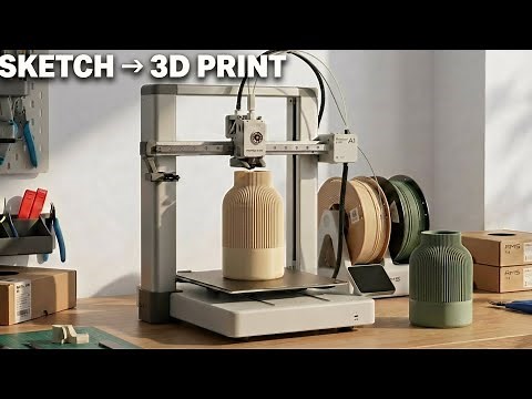 Sketch to 3D Print in Fusion 360 | Japandi Vase – Design to Reality