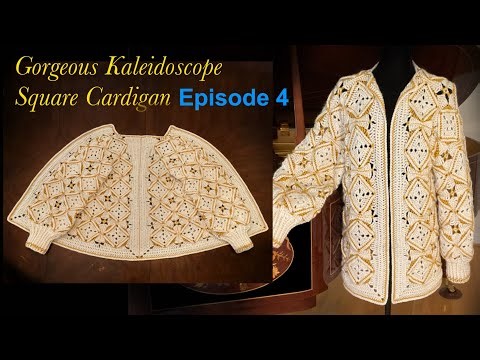 Crochet KALEIDOSCOPE CARDIGAN E4/4 Great Kaleidoscope Series 💎💎💎💎