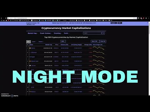 How to use Night Mode in Coinmarketcap