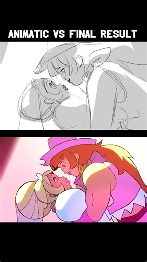 Alice on Instagram: "ANIMATIC VS FINAL RESULT Here's the animatic I made for Gasoline's dream sequence in @skin.flick.gobelins ! It's very satisfying seeing your board become THIS ughh the team and helpers did amazing on it The first part of this sequence was the first thing to be boarded, during concept before the script was even done ! It hasn't changed much since then. Super happy to have worked on this sequence, it's my fav ever, go lesbians 💖 Like they just met, ofc they dream of getting m