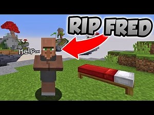 PLAYING BED WARS AS FRED THE VILLAGER