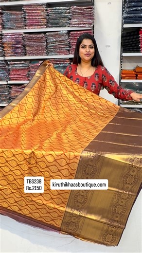 Kiruthikhaa’s Boutique on Instagram: "🤩Saree Code-TBS238🤩 🤩Vaira Oosi Bridal Silk🤩 🤩Price-Rs.2150🤩 🤩Website Link-kiruthikhaasboutique.com🤩 🤩WhatsApp 9940181966🤩 Kiruthikhaa’s Boutique (Tuesday Holiday) I K Towers 222/161 MPM Street Perambur Chennai-11 @kiruthikhaasboutique"