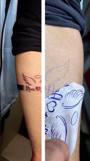 Mom Dad Tattoo ❤️ | Emotional Tattoo Design #shorts