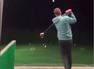 WATCH: Golfer suffers PAINFUL ACCIDENT on the driving range