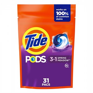 Tide PODS Liquid Laundry Detergent Packs, Spring Meadow Scent, 31 Count