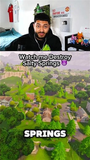 Watch Me DESTROY Salty Springs 😈😭 #fortnite #fortniteclips #shorts