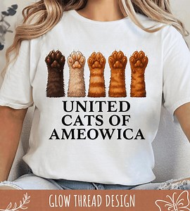 Funny Cat Paw Print PNG Design United Cats of Ameowica, America Cute Pet Kitten Cat Lover PNG Design United States of America USA Cat Design - Etsy