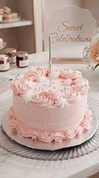 Perfect Rosette Cake Piping🌸#CakePiping #CakeDecorating #Buttercream #RosetteCake #CakeDesign #viral