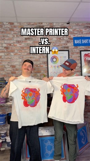 Master Printer .vs. Intern Screen Printing Design Battle! 😱