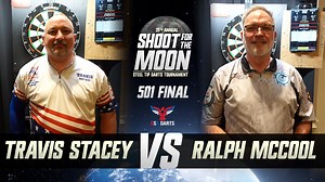 Travis Stacey goes head-to-head against Ralph McCool in the Final of the Men's Singles 501 Event at Shoot For The Moon 2025! 🎤 Commentary by Will Stuart 🎯 Get more information on ADO events here ➡️ https://www.adodarts.com/ ⁉️ Want to attend next year? Book your accomodations now for Feb 20-22, 2026! #shootforthemoon #501final #singles | USA Darts