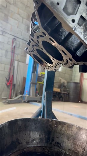 Cleaning the Engine Block! #automobile #engineblock #mechanic #carrepair