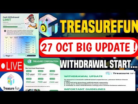 Treasure NFT New Update Today | Treasure FUN New Update Today | Treasure Nft Withdrawal