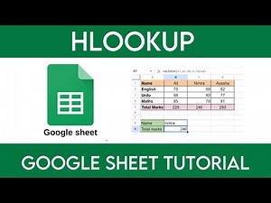 How to use HLOOKUP function in Google Sheets | Simple Tutorial for Beginners