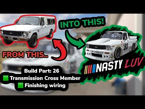 NASTY LUV Build: EP. 26 [ LS Swapped & 5 Speed TKX Chevy LUV ] Cross Member Fabrication!
