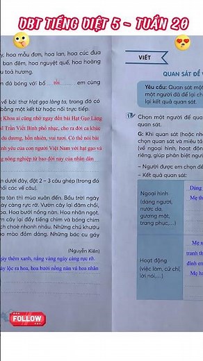 Vietnamese workbook for 5th grade, Connecting textbook - Week 20