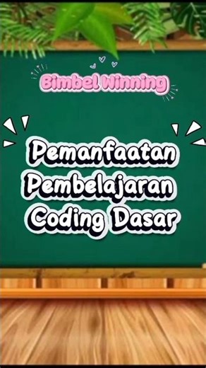 BELAJAR CODING ANAK SD #sekolah #gurukreatifindonesia #pembelajaran #bimbel #winning