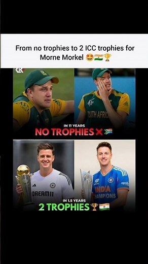 Morne Morkel's Incredible Journey: From No Trophies to 2🇮🇳🏆 #shorts #trending #morkel