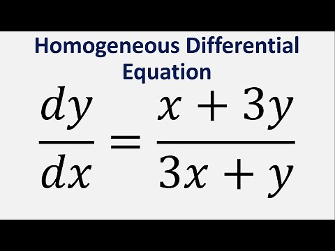 Homogeneous Differnetial Equation: dy/dx = (x + 3y)/(3x +y)