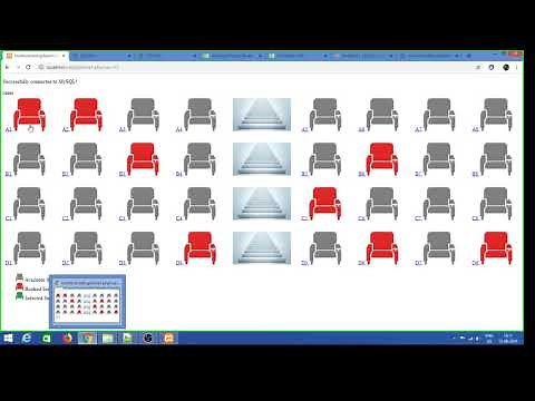 simple seat Booking using html/php