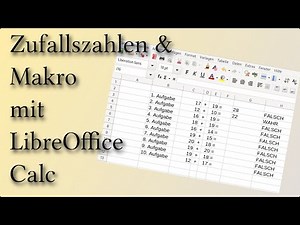 LibreOffice Calc Makro Zufallszahlen nur einmal generieren (Mathe Übungsblatt)