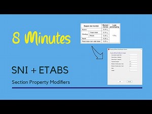 ETABS - 7: Stiffness Modifier